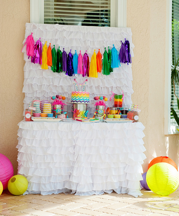 Rainbow + Chevron Arts & Crafts Party